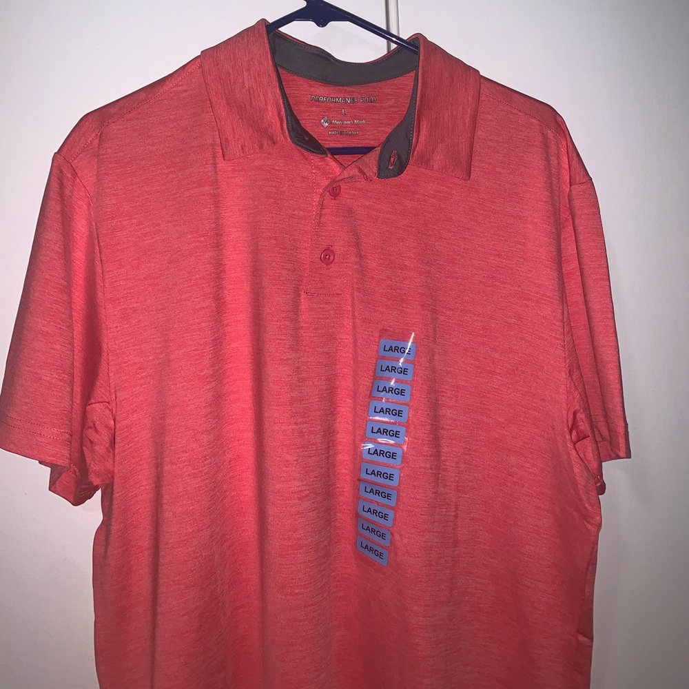 Men’s Large Members Mark Polo Salmon Color